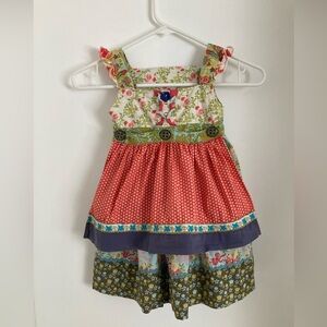 Matilda Jane Serendipity "Lucky Stars" Knot Apron Dress Size 4